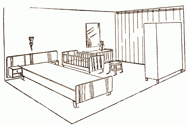 Комплекты самодельной мебели в квартире (спальня)