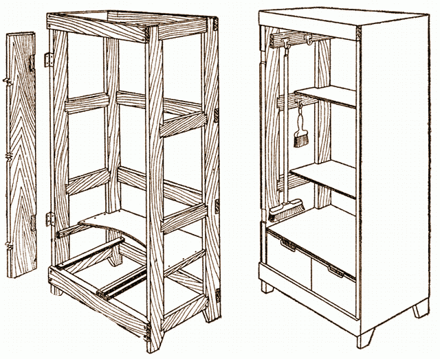 Деревянный шкаф своими руками чертежи